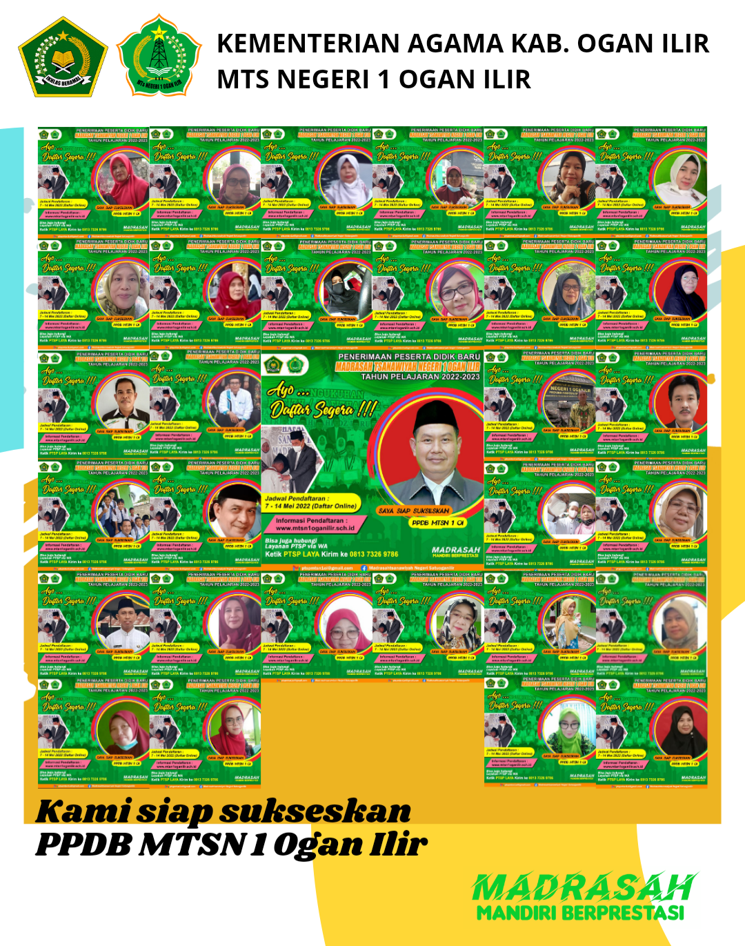 Guru dan Pegawai MTsN 1 OI Siap Sukseskan PPDB Tahun 2022