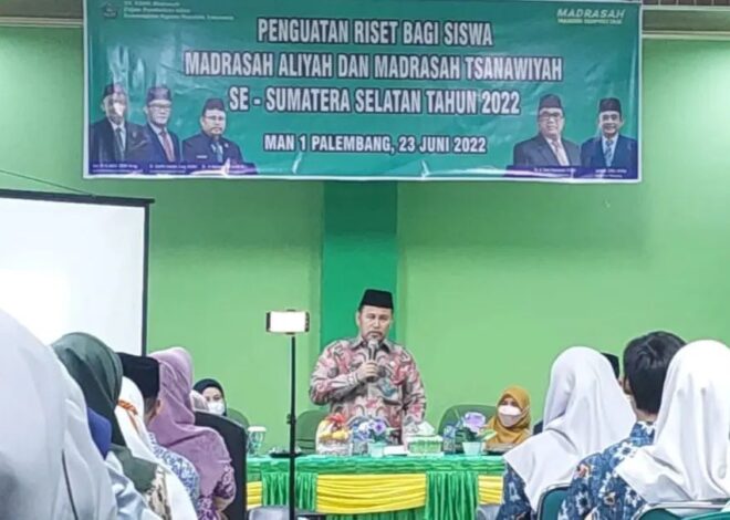 Tim MYRES MTsN 1 OI Ikuti Kegiatan Penguatan Riset Bagi Siswa MA dan MTs se-Sumatera Selatan