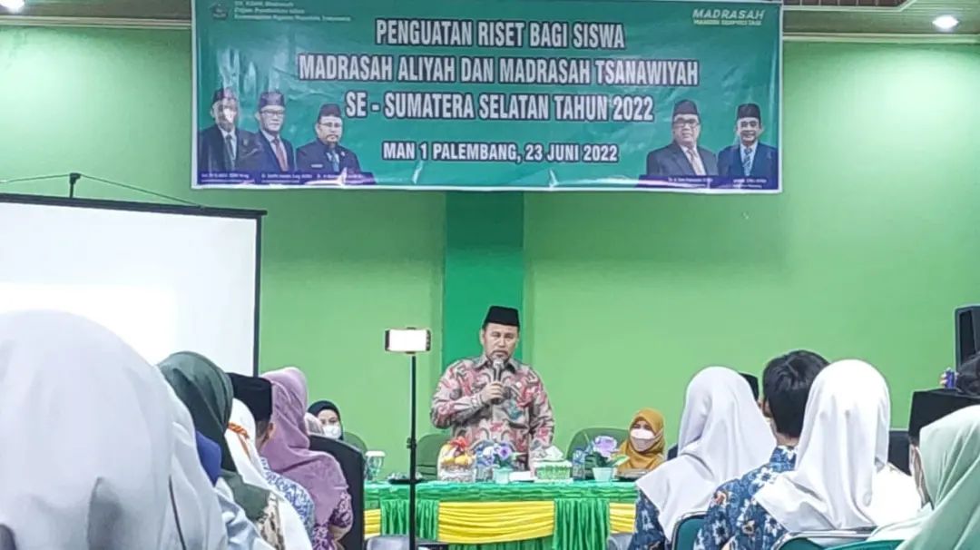 Tim MYRES MTsN 1 OI Ikuti Kegiatan Penguatan Riset Bagi Siswa MA dan MTs se-Sumatera Selatan