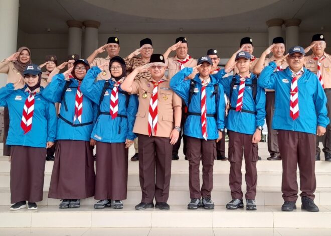 Anggota Pramuka MTs Negeri 1 Ogan Ilir Ikuti Pelepasan Kontingen Jambore Dunia Ke-25 Korea Selatan
