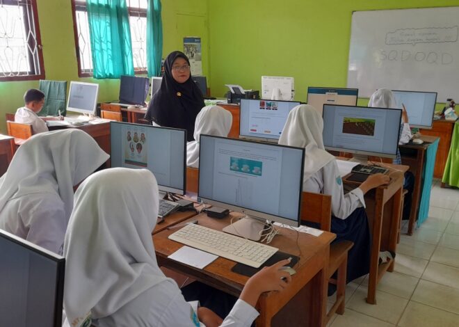 Pelaksanaan ANBK MTSN 1 OI Hari Kedua Berjalan Lancar