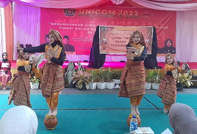 Tim Tari MTsN 1 OI Tampil Memukau Dalam Lomba UNICOM MAN 2 Palembang