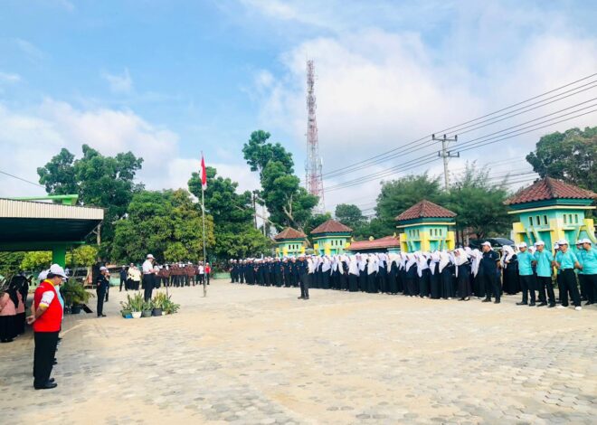 Kepala MTsN 1 Ogan Ilir dan Seluruh ASN Mengikuti Apel Peringatan Hari Amal Bhakti (HAB) Kementerian Agama ke – 78