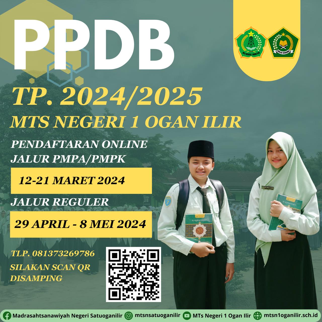 MTsN 1 Ogan Ilir Telah Membuka Layanan Pendaftaran PPDB Tahun Pelajaran 2024-2025