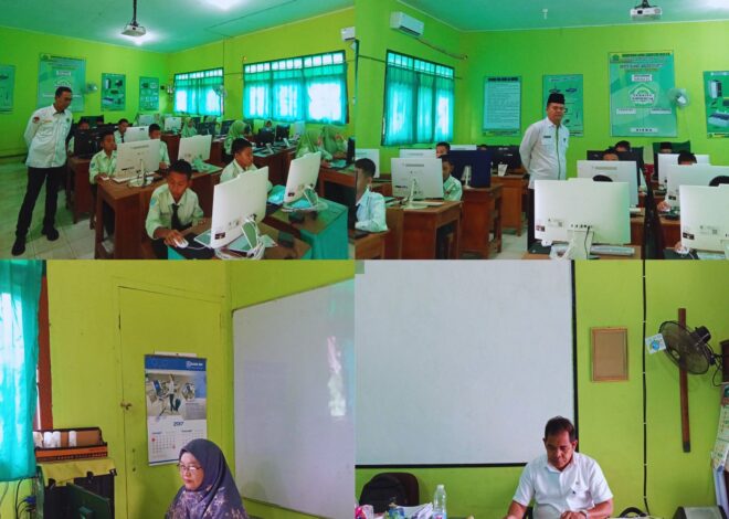 Hari Kedua Pelaksanaan Asesmen Nasional Berbasis Komputer di MTs Negeri 1 Ogan Ilir